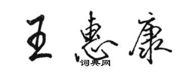 骆恒光王惠康行书个性签名怎么写