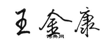 骆恒光王金康行书个性签名怎么写