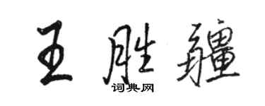 骆恒光王胜疆行书个性签名怎么写