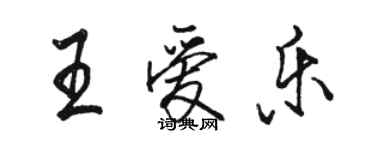 骆恒光王爱乐行书个性签名怎么写