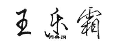 骆恒光王乐霜行书个性签名怎么写