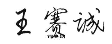 骆恒光王赛诚行书个性签名怎么写