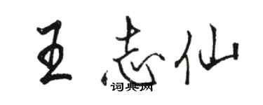 骆恒光王志仙行书个性签名怎么写