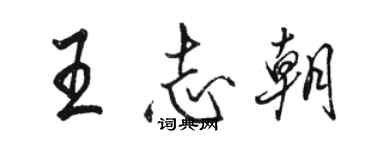 骆恒光王志朝行书个性签名怎么写