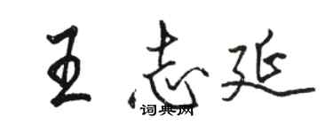 骆恒光王志延行书个性签名怎么写