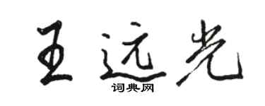 骆恒光王远光行书个性签名怎么写