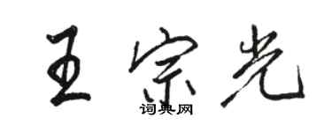 骆恒光王宗光行书个性签名怎么写
