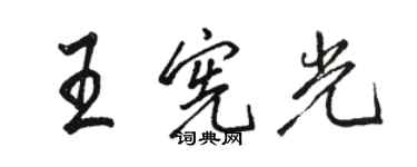 骆恒光王宪光行书个性签名怎么写