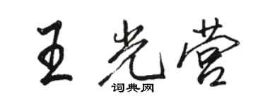 骆恒光王光营行书个性签名怎么写