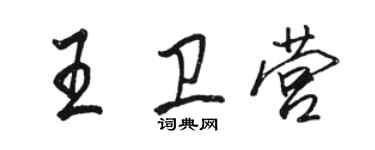 骆恒光王卫营行书个性签名怎么写