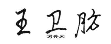 骆恒光王卫肪行书个性签名怎么写