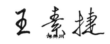 骆恒光王素捷行书个性签名怎么写