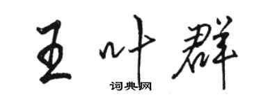 骆恒光王叶群行书个性签名怎么写