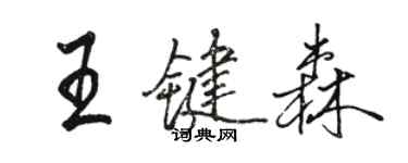 骆恒光王键森行书个性签名怎么写