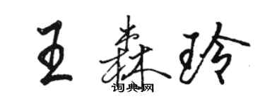 骆恒光王森玲行书个性签名怎么写