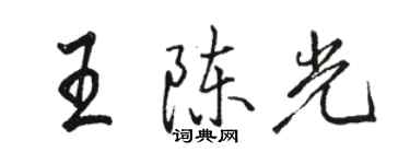 骆恒光王陈光行书个性签名怎么写