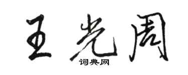 骆恒光王光周行书个性签名怎么写