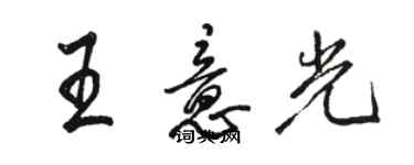 骆恒光王意光行书个性签名怎么写