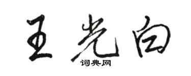 骆恒光王光白行书个性签名怎么写