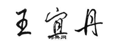 骆恒光王宜丹行书个性签名怎么写