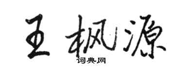 骆恒光王枫源行书个性签名怎么写