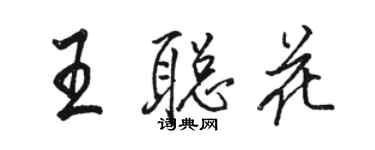 骆恒光王聪花行书个性签名怎么写