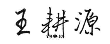 骆恒光王耕源行书个性签名怎么写