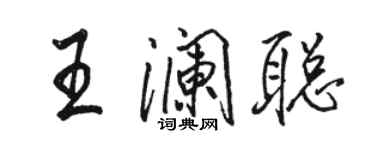 骆恒光王澜聪行书个性签名怎么写
