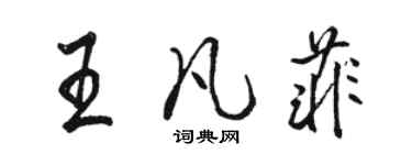 骆恒光王凡菲行书个性签名怎么写