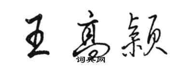 骆恒光王高颖行书个性签名怎么写