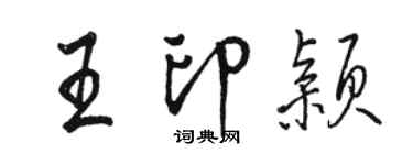 骆恒光王印颖行书个性签名怎么写