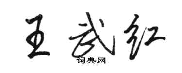 骆恒光王武红行书个性签名怎么写