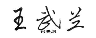 骆恒光王武兰行书个性签名怎么写