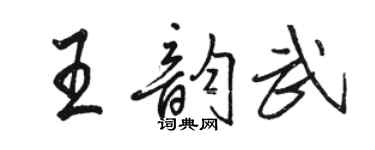 骆恒光王韵武行书个性签名怎么写