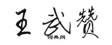 骆恒光王武赞行书个性签名怎么写
