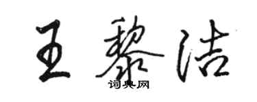骆恒光王黎洁行书个性签名怎么写