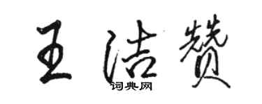 骆恒光王洁赞行书个性签名怎么写