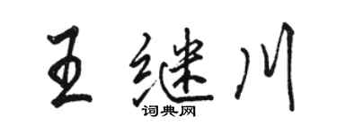 骆恒光王继川行书个性签名怎么写