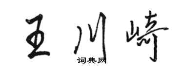 骆恒光王川崎行书个性签名怎么写