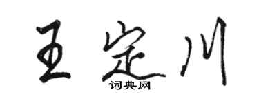 骆恒光王定川行书个性签名怎么写