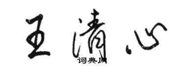 骆恒光王清心行书个性签名怎么写