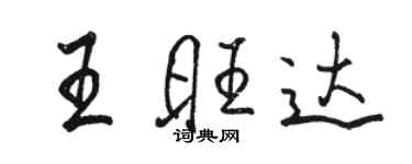骆恒光王旺达行书个性签名怎么写