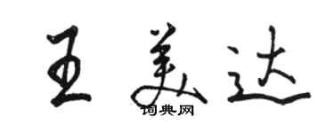 骆恒光王美达行书个性签名怎么写