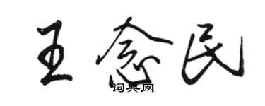 骆恒光王念民行书个性签名怎么写