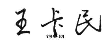 骆恒光王卡民行书个性签名怎么写