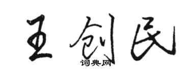骆恒光王创民行书个性签名怎么写