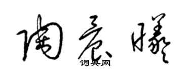 梁锦英陶晨曦草书个性签名怎么写