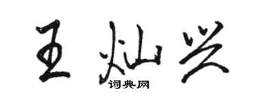 骆恒光王灿兴行书个性签名怎么写
