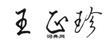 骆恒光王正珍行书个性签名怎么写