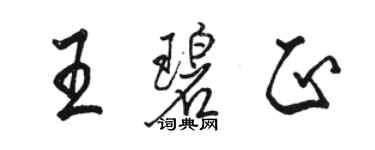 骆恒光王碧正行书个性签名怎么写